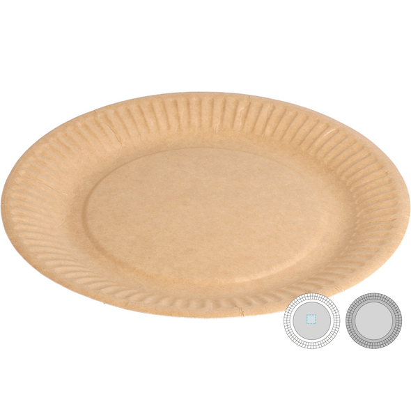 Assiettes rondes avec carte bio-laquée en relief Assiettes rondes avec carte bio-laquée en relief